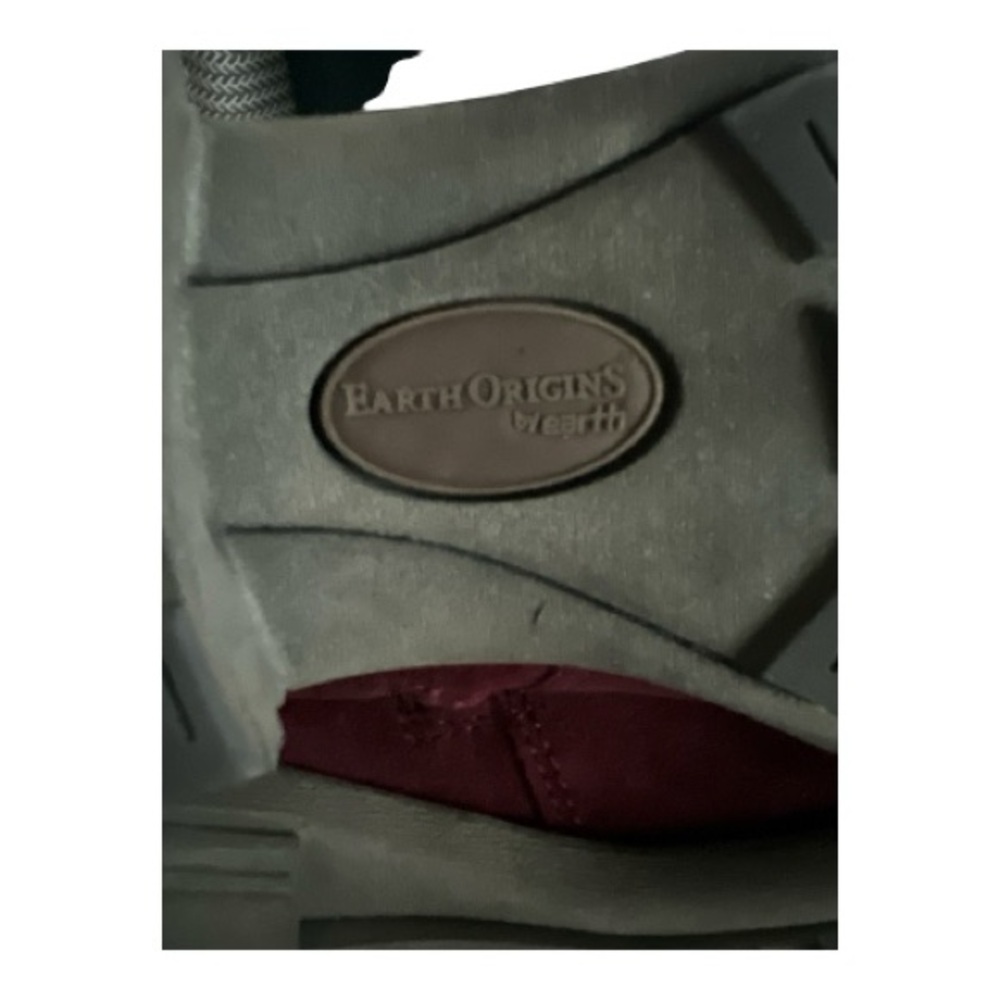 Earth Origins Maroon Suede Leather Heeled Boots - Picture 8 of 8